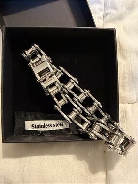 Motorcycle Chain Style Men's Bracelet - Stainless Steel